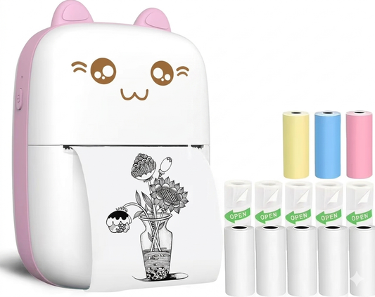 Cute Pocket-Sized Bluetooth Mini Printer
