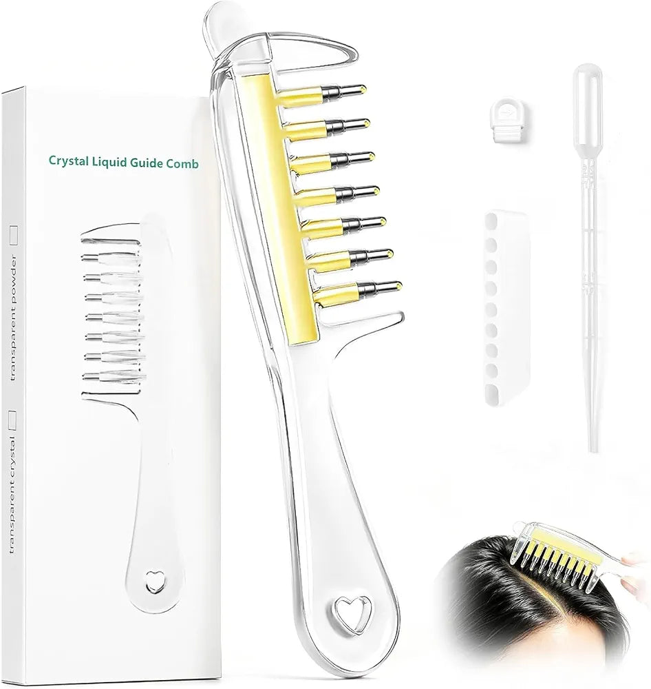 Refillable Hair Oil Applicator Comb – Precision Scalp Massage & Easy Oil Distribution