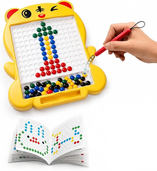 Magnetic Drawing Board for Kids with 80 Beads & Magnetic Pen | Big Size Magnetic Doodle Board | Educational Learning Toy, Drawing & Creativity for Boys & Girls