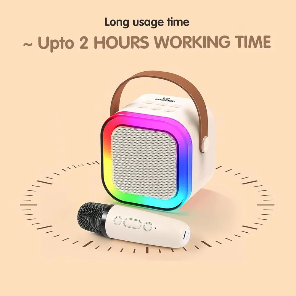 Wembley Karaoke Machine for Kids Adults, Mini Portable Blue-Tooth Karaoke Speaker with Wireless Microphone and Dynamic Lights Birthday Gift Home KTV Outdoor Travel