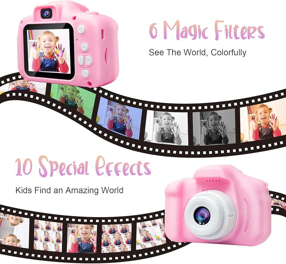 Kids Digital Camera for Boys & Girls Age 3–12, 3.0MP Mini Toy Camera with 1080P HD Video, 2-Inch Screen, USB