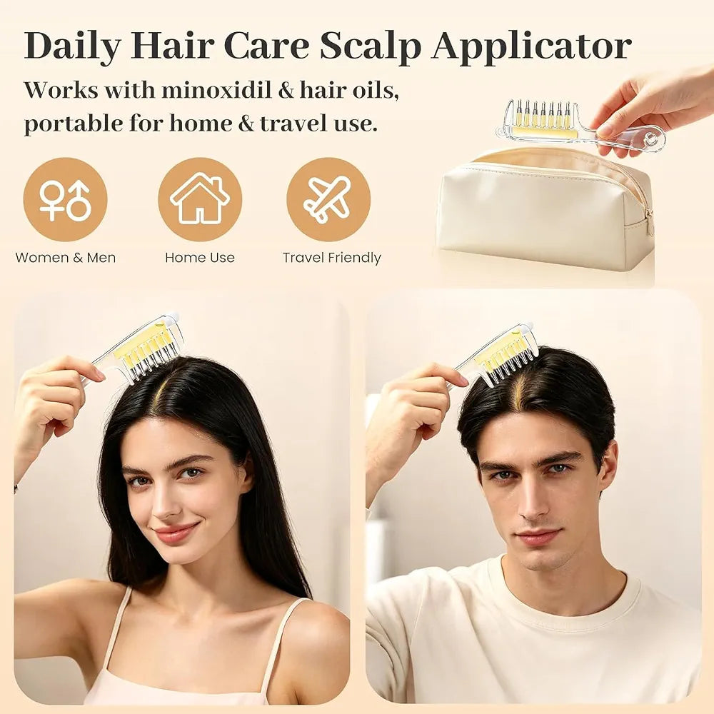 Refillable Hair Oil Applicator Comb – Precision Scalp Massage & Easy Oil Distribution