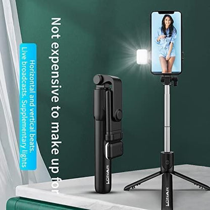 ⭐ Extendable Flash 3-in-1 Selfie Stick Tripod with Bluetooth Remote