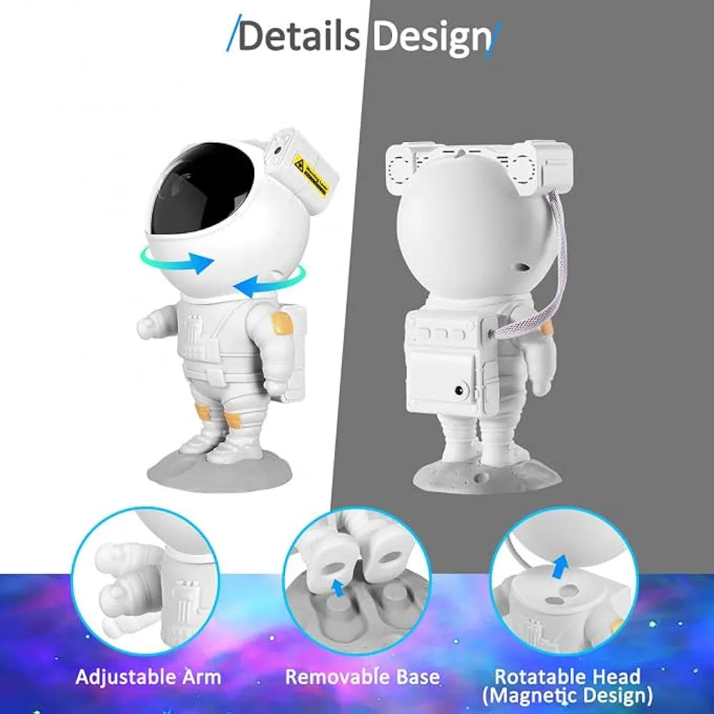 Storio Plastic Baby Toys Astronaut Galaxy Projector with Remote Control - 360° Adjustable