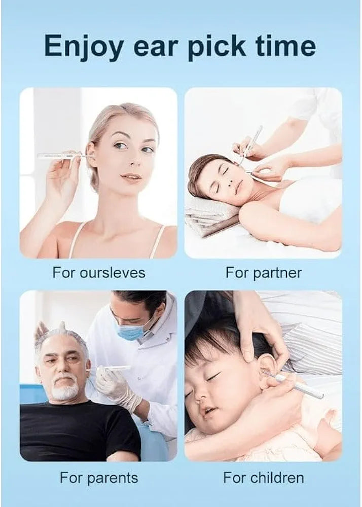 Earocam Earwax Removal Tool Kit with HD Camera WiFi Connection & 6 LED Lights Endoscope Tool Ear Cleaner Set of 8,