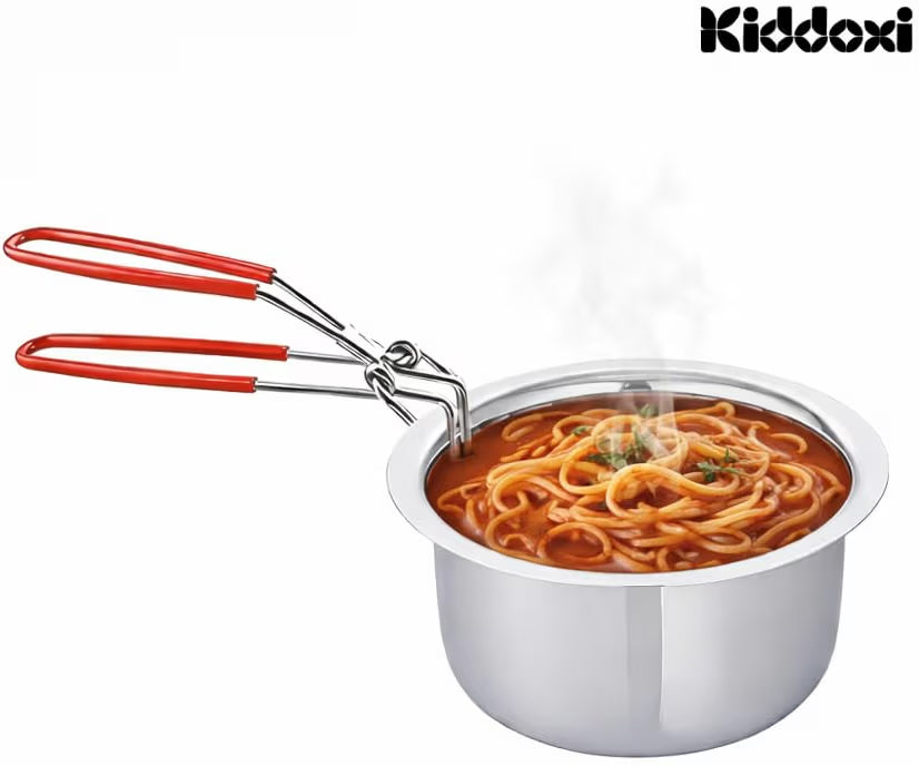 Premium 2-in-1 Stainless Steel Kitchen Tong Combo Set | Heavy Duty Pakad Chimta & Multi-Purpose Cooking Tong for Frying, BBQ, Serving & Hot Pot Handling