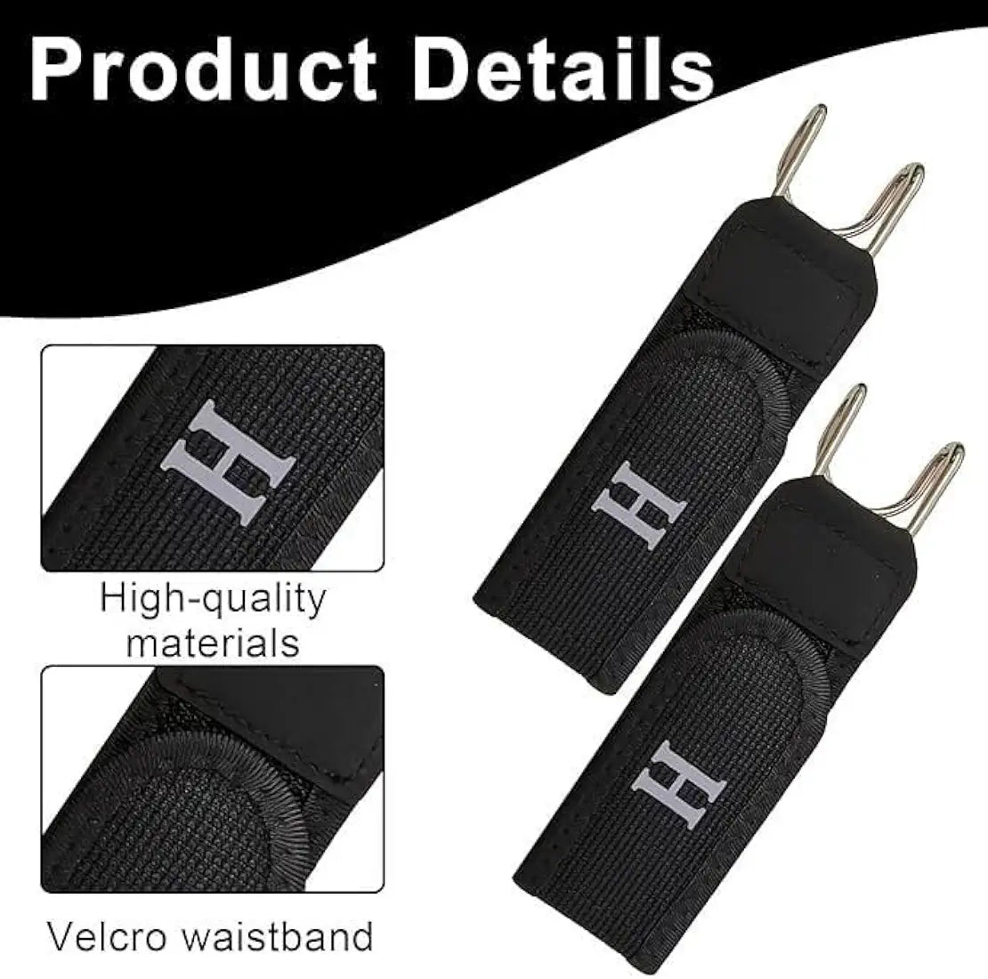 Buckleless Belt for Men & Women – 2 Pack Tactical Metal Hook Elastic Invisible WaistBelt, No Buckle Clip On EDC Belt for Jeans, Work & Outdoor