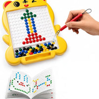 Magnetic Drawing Board for Kids with 80 Beads & Magnetic Pen | Big Size Magnetic Doodle Board | Educational Learning Toy, Drawing & Creativity for Boys & Girls