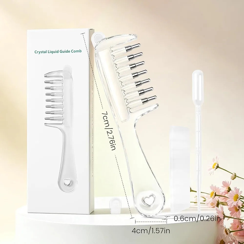 Refillable Hair Oil Applicator Comb – Precision Scalp Massage & Easy Oil Distribution