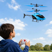 Helicopter Toy for Boys Age 4+, Safety Sensor, 320 RPM Motor, 2.6 Remote, Rechargeable Battery, LED Lights I