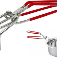 Premium 2-in-1 Stainless Steel Kitchen Tong Combo Set | Heavy Duty Pakad Chimta & Multi-Purpose Cooking Tong for Frying, BBQ, Serving & Hot Pot Handling