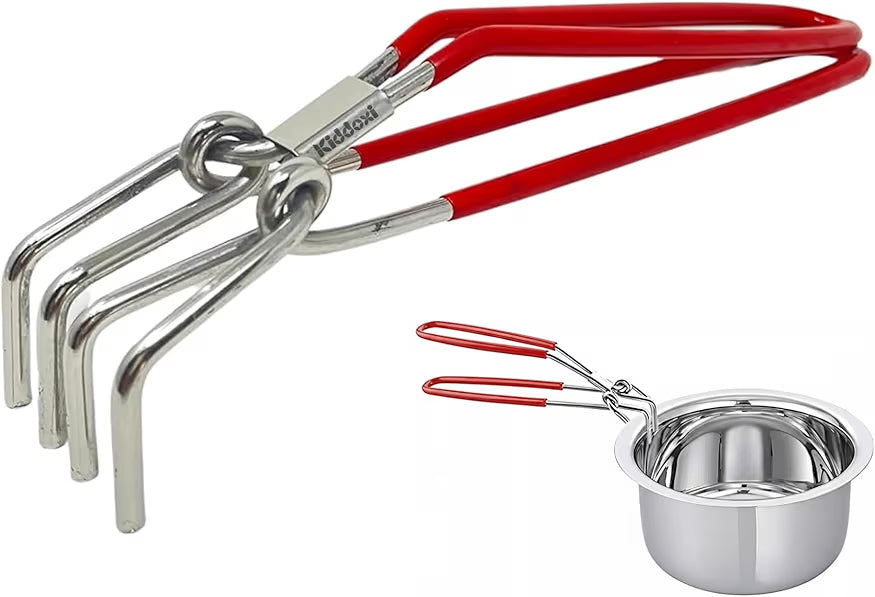Premium 2-in-1 Stainless Steel Kitchen Tong Combo Set | Heavy Duty Pakad Chimta & Multi-Purpose Cooking Tong for Frying, BBQ, Serving & Hot Pot Handling