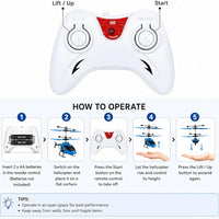 Helicopter Toy for Boys Age 4+, Safety Sensor, 320 RPM Motor, 2.6 Remote, Rechargeable Battery, LED Lights I