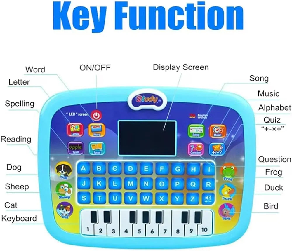 Storio Learning Educational Computer Kids Piano Laptop with Led Screen & Music