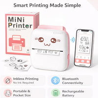 Cute Pocket-Sized Bluetooth Mini Printer
