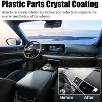 Crystal Coating for Car and Bike Plastic Parts | 30ml PVC Restorer and Revitalizing Coating Agent | Maintenance Dashboard Plastic Cleaner Polish Shining | Pack of 2