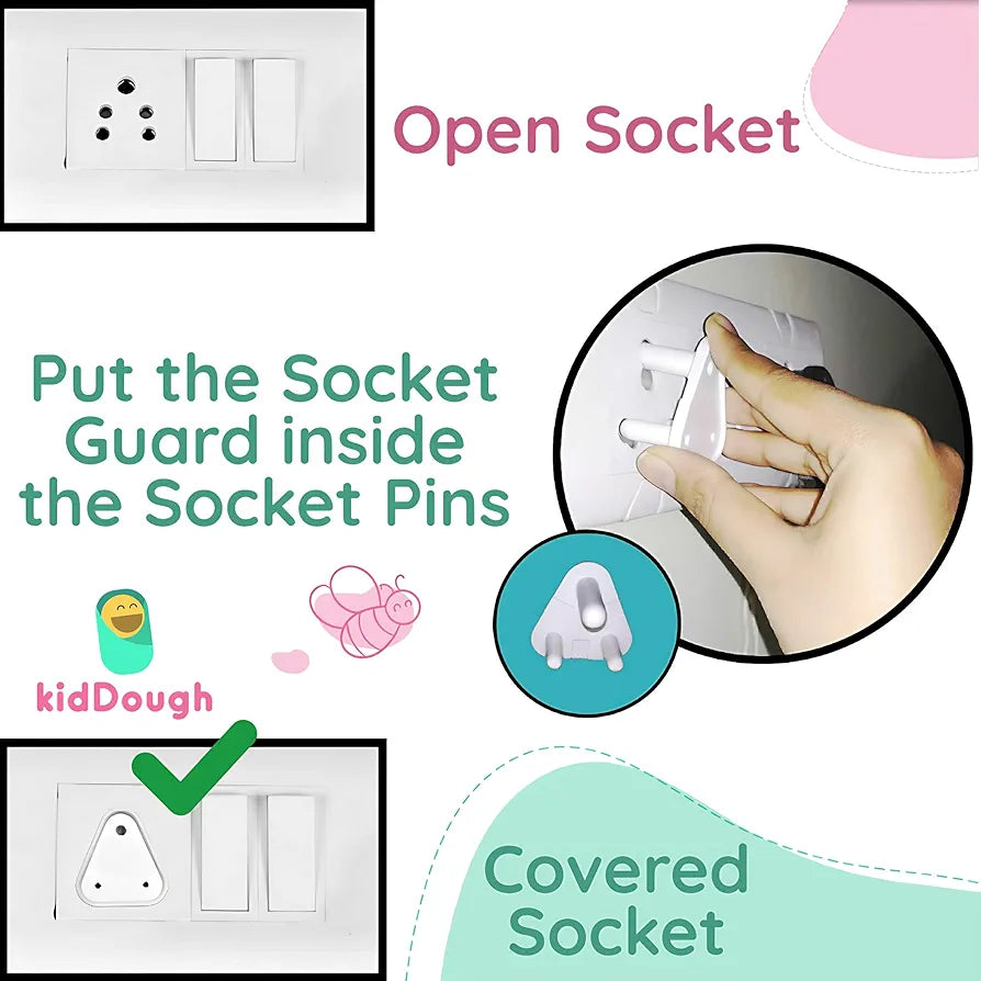 Baby Proofing Socket Plug Covers 36 Pcs – Baby Safety Child Proof Electric Socket Protector for Switch Board, Dummy Plug Cover Guards for Kids Safety