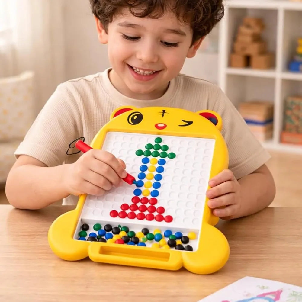 Magnetic Drawing Board for Kids with 80 Beads & Magnetic Pen | Big Size Magnetic Doodle Board | Educational Learning Toy, Drawing & Creativity for Boys & Girls
