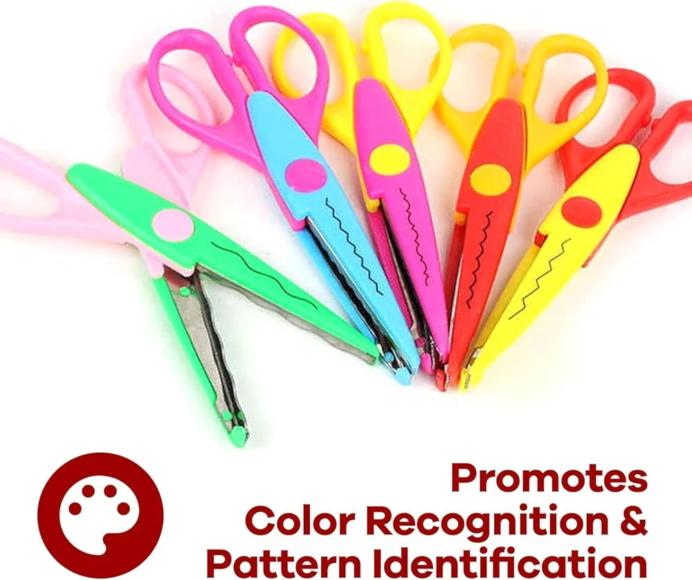 Art And Craft Projects - Pack 6 Craft Punching Maching And 4 Diffrent Design Scissors, Assorted