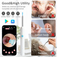 Earocam Earwax Removal Tool Kit with HD Camera WiFi Connection & 6 LED Lights Endoscope Tool Ear Cleaner Set of 8,