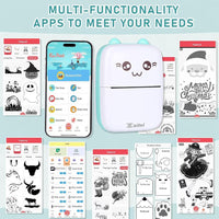 Cute Pocket-Sized Bluetooth Mini Printer