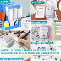 Cute Pocket-Sized Bluetooth Mini Printer