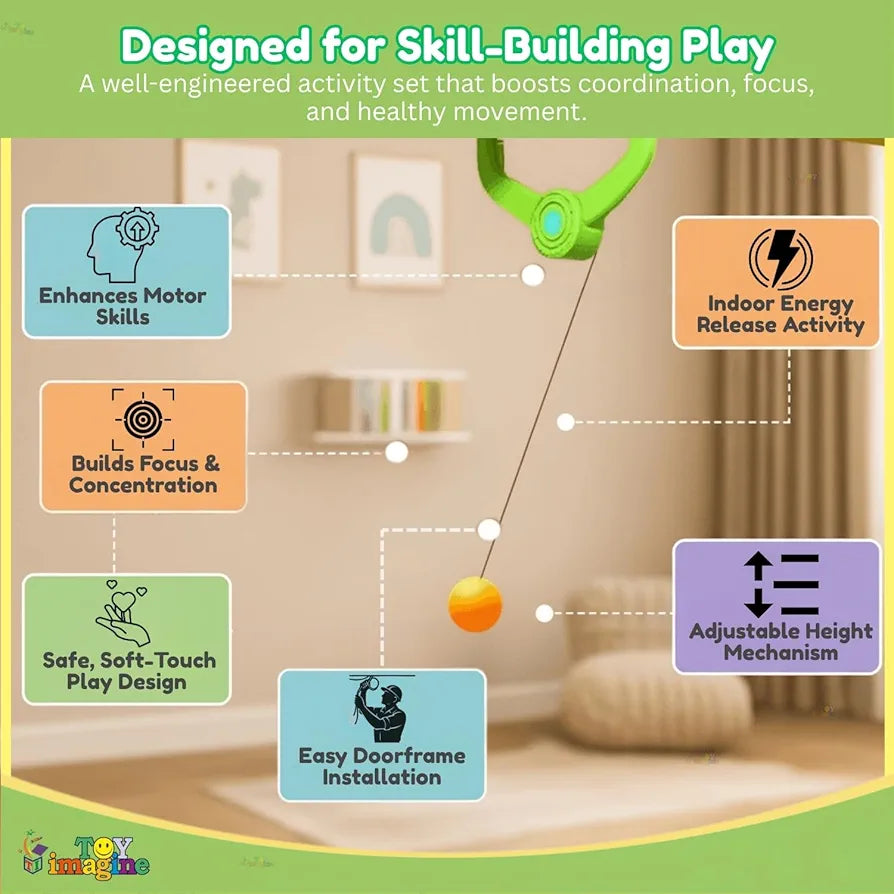 Indoor Hanging Table Tennis Trainer for Kids