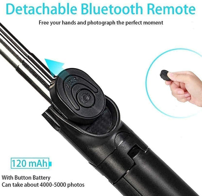 ⭐ Extendable Flash 3-in-1 Selfie Stick Tripod with Bluetooth Remote