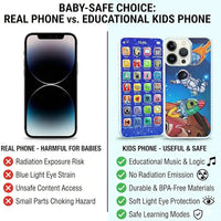 Educational Phone Type-C Rechargeable Musical Toy 28 Functions, Alphabet, Numbers, Varnmala, Animal Sounds, Nursery Rhymes in English & Hindi for Age 2 &10 Years (Dinosaur Model)