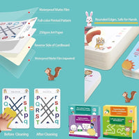 Toy Imagine Reusable Alphabet & Number Tracing Practice Copybook Kit with Magic Pen | Preschool Handwriting & Pen Control Workbook for Kids 3–8 Years | Montessori Lines & Shapes Book (64 Pages)