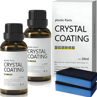 Crystal Coating for Car and Bike Plastic Parts | 30ml PVC Restorer and Revitalizing Coating Agent | Maintenance Dashboard Plastic Cleaner Polish Shining | Pack of 2