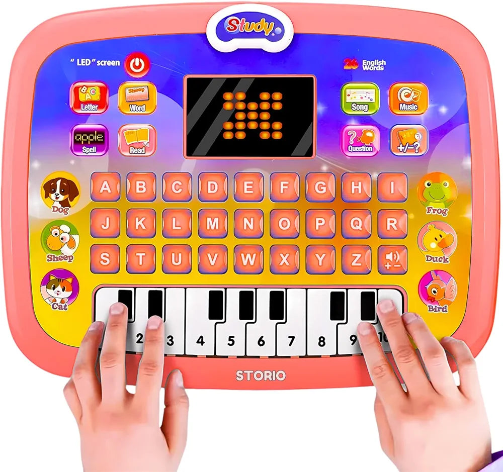 Storio Learning Educational Computer Kids Piano Laptop with Led Screen & Music