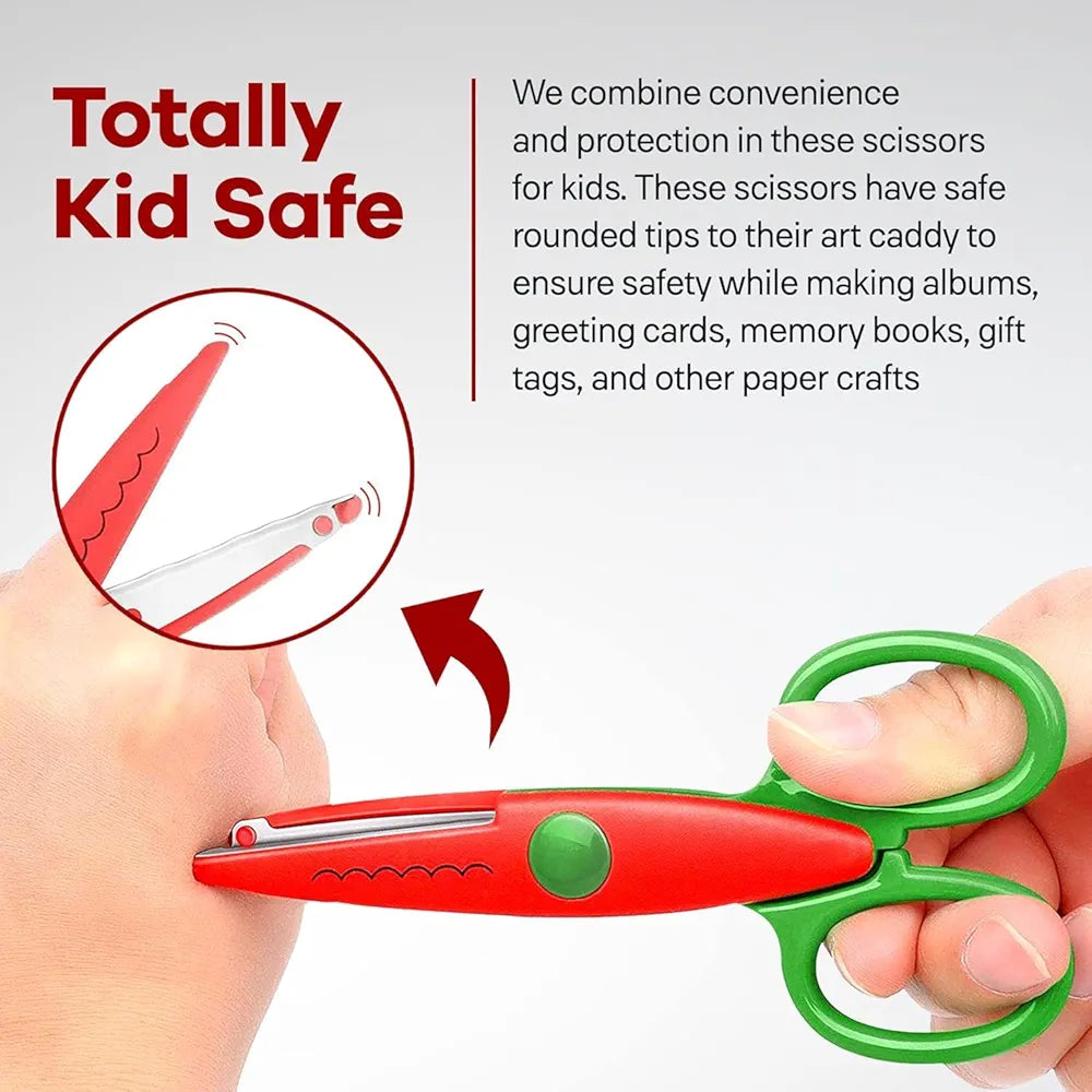Art And Craft Projects - Pack 6 Craft Punching Maching And 4 Diffrent Design Scissors, Assorted