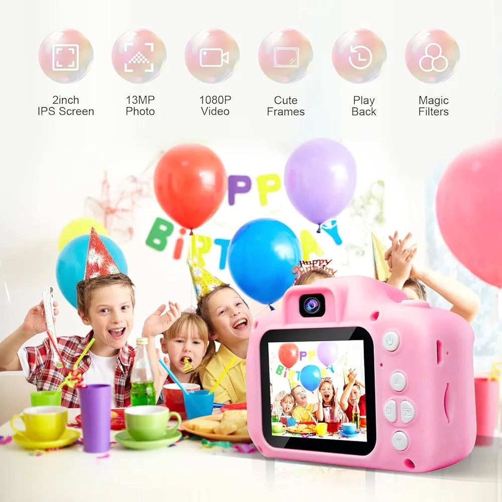 Kids Digital Camera for Boys & Girls Age 3–12, 3.0MP Mini Toy Camera with 1080P HD Video, 2-Inch Screen, USB