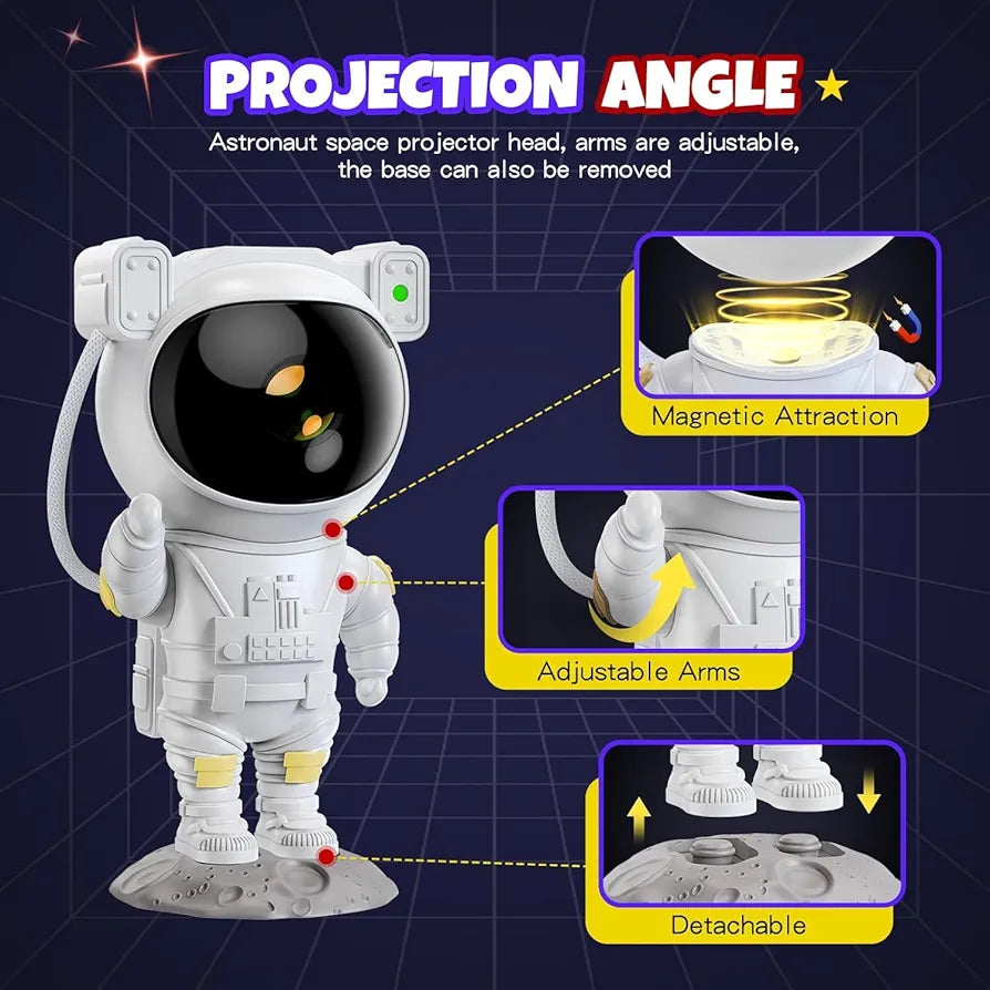 Astronaut Galaxy Projector with Remote Control - 360° Adjustable