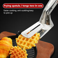 Premium 2-in-1 Stainless Steel Kitchen Tong Combo Set | Heavy Duty Pakad Chimta & Multi-Purpose Cooking Tong for Frying, BBQ, Serving & Hot Pot Handling