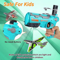 Airplane Launcher Gun Flying Aeroplanes Toys for Boys Safe & Fun Shooting Guns for Kids