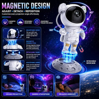 Storio Plastic Baby Toys Astronaut Galaxy Projector with Remote Control - 360° Adjustable
