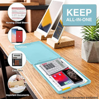 Foldable Plastic Clipboard with Built-in Storage and Pen Holder - Ideal for School, Office, Travel - Perfect for Students, Teachers, Doctors, Nurses, Professionals
