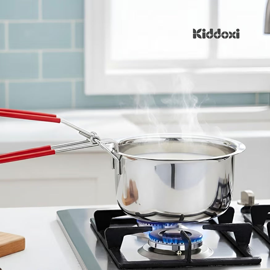 Premium 2-in-1 Stainless Steel Kitchen Tong Combo Set | Heavy Duty Pakad Chimta & Multi-Purpose Cooking Tong for Frying, BBQ, Serving & Hot Pot Handling