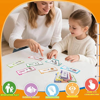 30PCS Read and Rhyme Flip Books, Interesting Word Family Flip Books, ABC Vocabulary Cards, Sight Words Flash Cards Kindergarten, Read and Rhyme Flip Activity Book