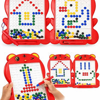 Magnetic Drawing Board for Kids with 80 Beads & Magnetic Pen | Big Size Magnetic Doodle Board | Educational Learning Toy, Drawing & Creativity for Boys & Girls