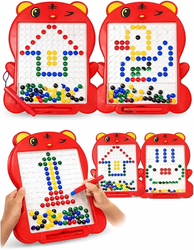 Magnetic Drawing Board for Kids with 80 Beads & Magnetic Pen | Big Size Magnetic Doodle Board | Educational Learning Toy, Drawing & Creativity for Boys & Girls