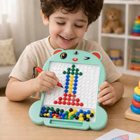 Magnetic Drawing Board for Kids with 80 Beads & Magnetic Pen | Big Size Magnetic Doodle Board | Educational Learning Toy, Drawing & Creativity for Boys & Girls