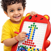 Magnetic Drawing Board for Kids with 80 Beads & Magnetic Pen | Big Size Magnetic Doodle Board | Educational Learning Toy, Drawing & Creativity for Boys & Girls