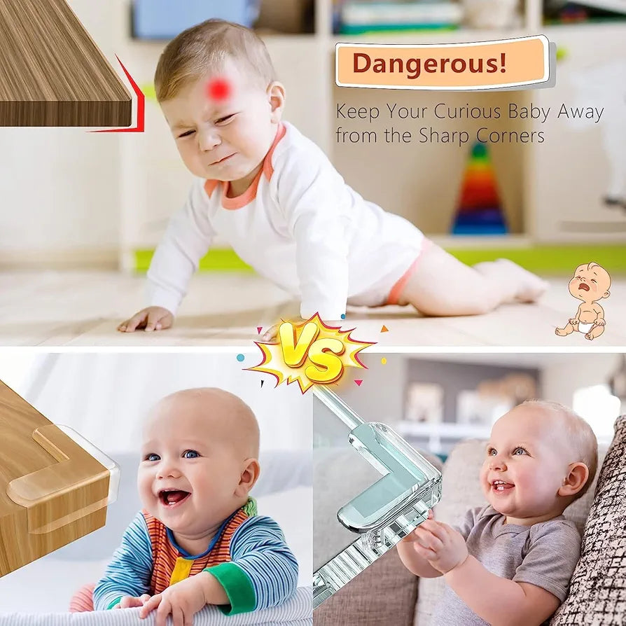 Pack Of 2 Baby Proofing Edge Corner Guards, Extra Thick 2 Meter, Furniture Corner Cushion for Child Safety, 3M Adhesive Tape (Pack Of 2)