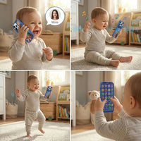 Educational Phone Type-C Rechargeable Musical Toy 28 Functions, Alphabet, Numbers, Varnmala, Animal Sounds, Nursery Rhymes in English & Hindi for Age 2 &10 Years (Dinosaur Model)