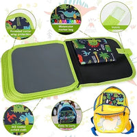 Doodle Book Set for Kids, Reusable Magic Drawing Book with Watercolor Pens, Road Trip Car Game Writing and Painting Set for Boys and Girls