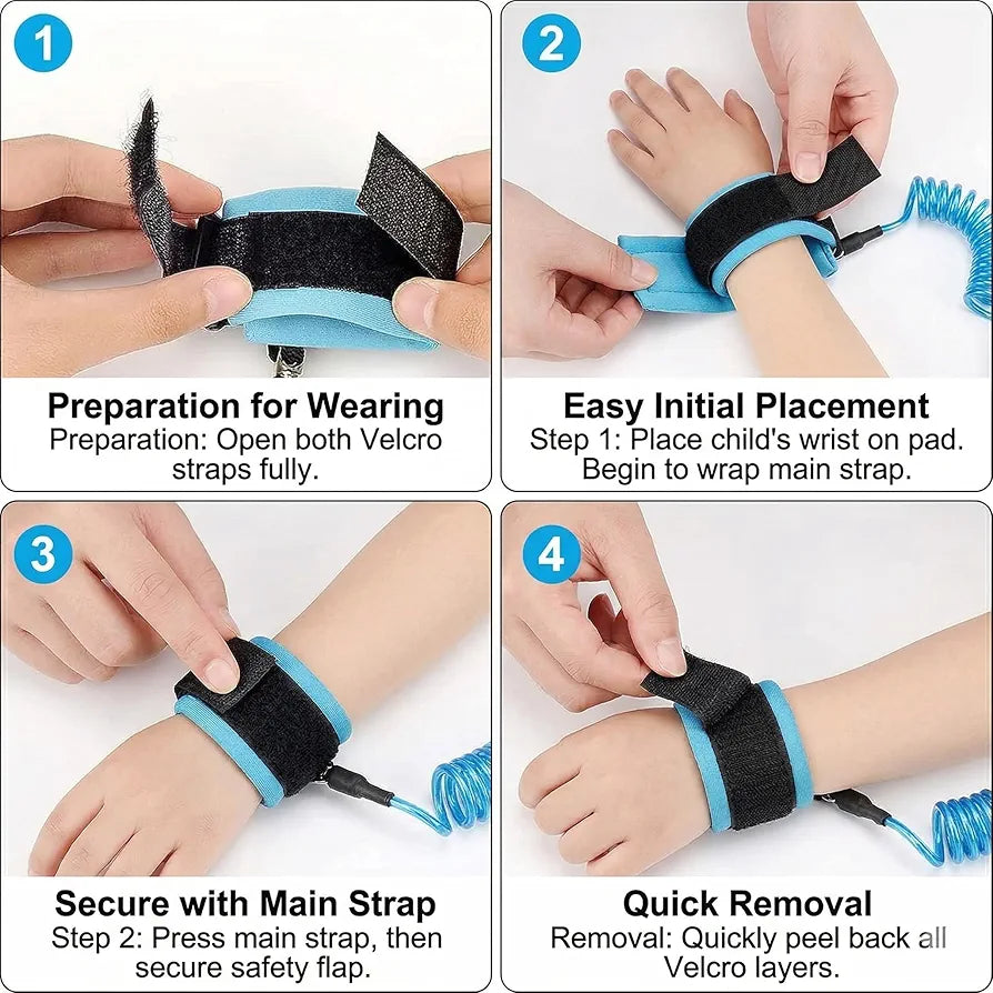 Baby Wrist Link with Key - Adjustable Strap Safety Link ,