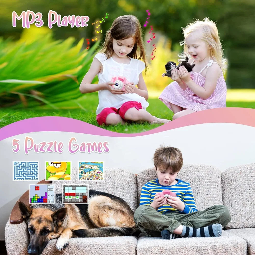 Kids Digital Camera for Boys & Girls Age 3–12, 3.0MP Mini Toy Camera with 1080P HD Video, 2-Inch Screen, USB